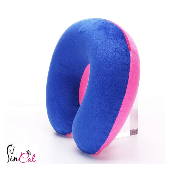 Blue pink Inflatable neck cushion travel pillow