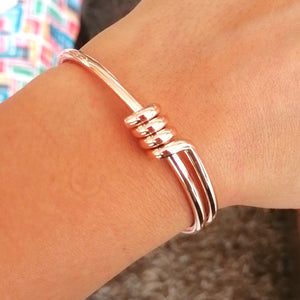 Rose gold screw cuff bracelet