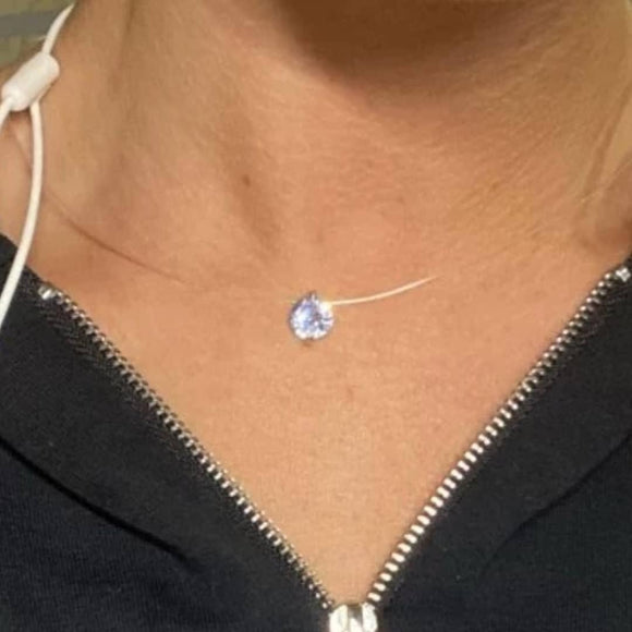 cubic zirconia invisible necklace