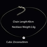 cubic zirconia invisible necklace