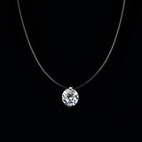 cubic zirconia invisible necklace