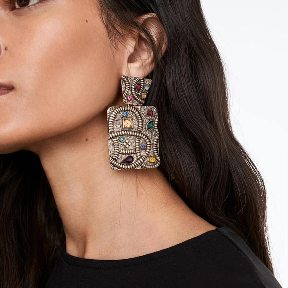 vintage ethnic drop earrings