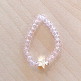 Transparent elastic beads rings