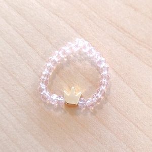 Transparent elastic beads rings