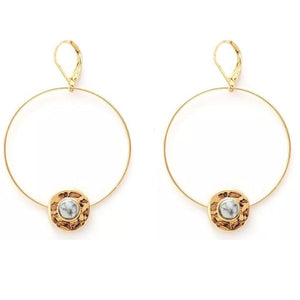 Bohemian Round Natural Stone Dangle Earrings