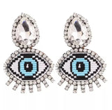 Oorbellen Dangle crystal evil eyeEarrings For Women