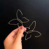 Chic Metal Hollow Line Butterfly Stud Earrings