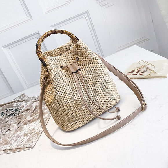 Straw Bucket Bag