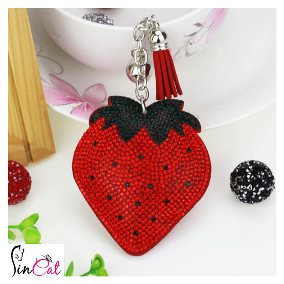 Strawberry Crystal keychain