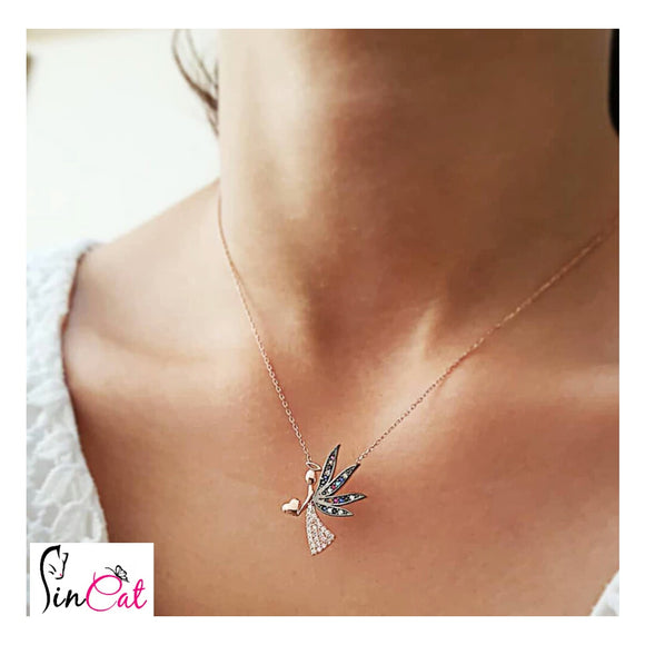 Personalized angel necklace