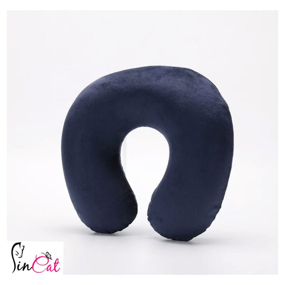 Navy Inflatable neck cushion travel pillow