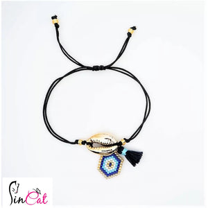 turkish evil eye shell handmade miyuki beads bracelet