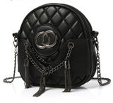 High quality Mini Cute Black Leather Shell bag