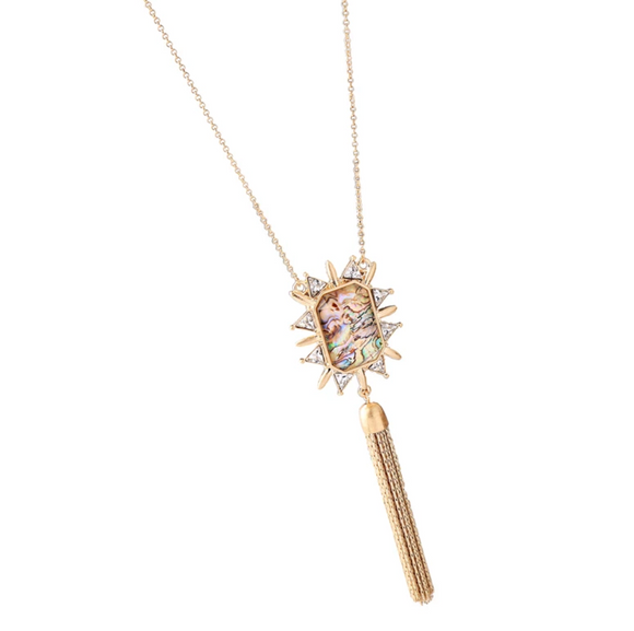 Alloy Long tassel necklace