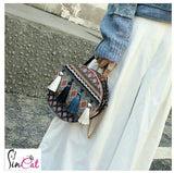 Straw colorful bag