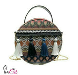 Straw colorful bag