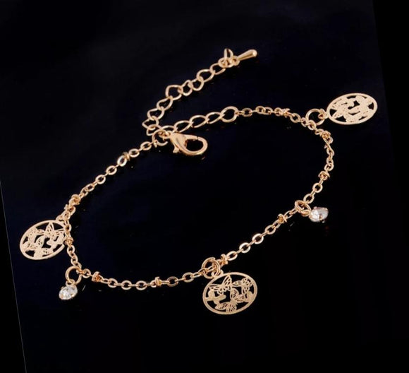 Butterfly golden anklet