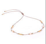 Boho Hand Braided Small Seed Beads Miyuki rope anklet