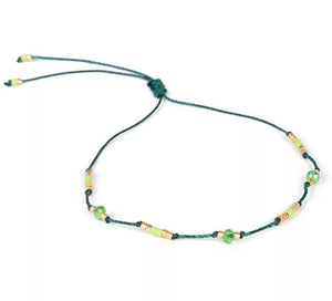 Boho Hand Braided Small Seed Beads Miyuki rope anklet