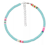 New 6mm Polymer Clay Anklet For Women Handmade Summer Beach surfer Ankle