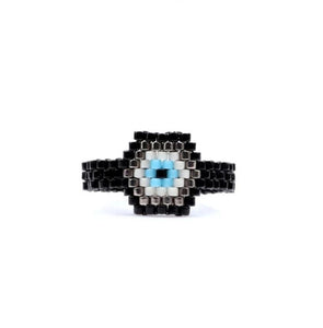 Miyuki Bead Handmade bobo Rings black eye