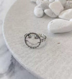 925 Sterling Silver Smooth Rings For Women smile face star open rings