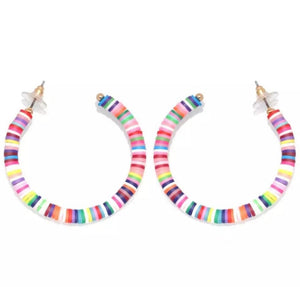 5mm Polymer Clay Heishi Beads Lovely multicolor Earings