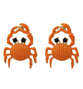 Fashion Cute Crab Women Earrings Metal Stud Earring