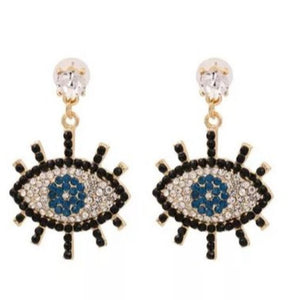 Crystal eye Drop Earrings