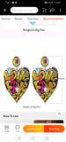 Bohemian Oorbellen Multicolor Heart Dangle Earrings