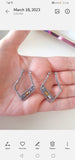 vintage natural stone silver plated drop geometric earrings