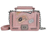 Pink rivets large capacity bag