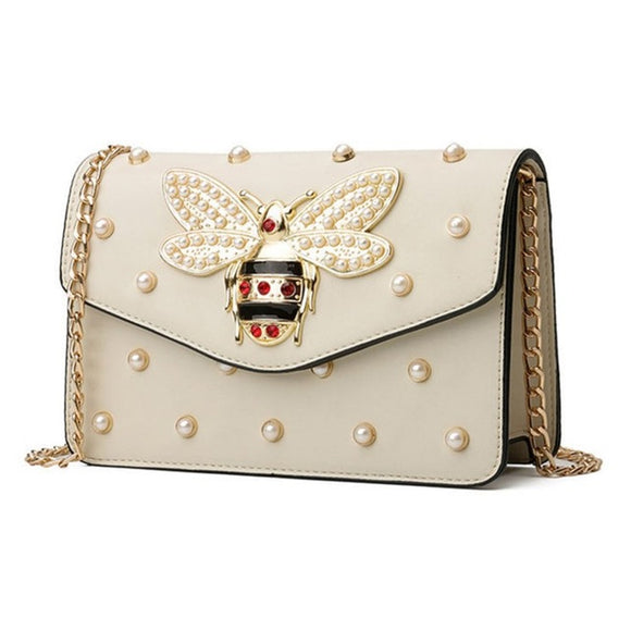 Beige CrossBody Famous Bee bag